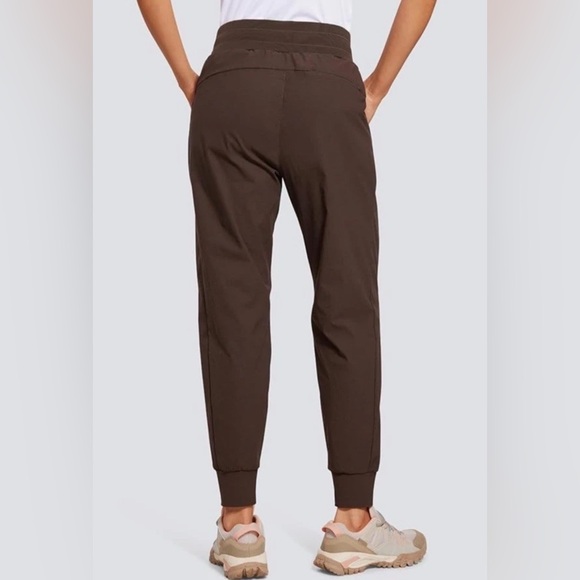 CRZ YOGA Brown Joggers Cuffed Ankle Drawstring Waist Women’s Size M 8/10 - Picture 4 of 7